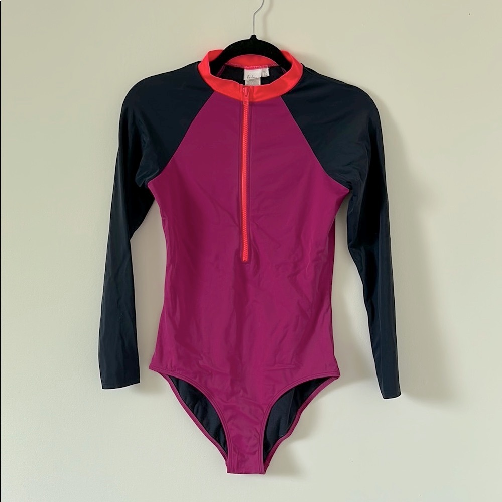 Boden Vibrant Pink and Navy Swimsuit